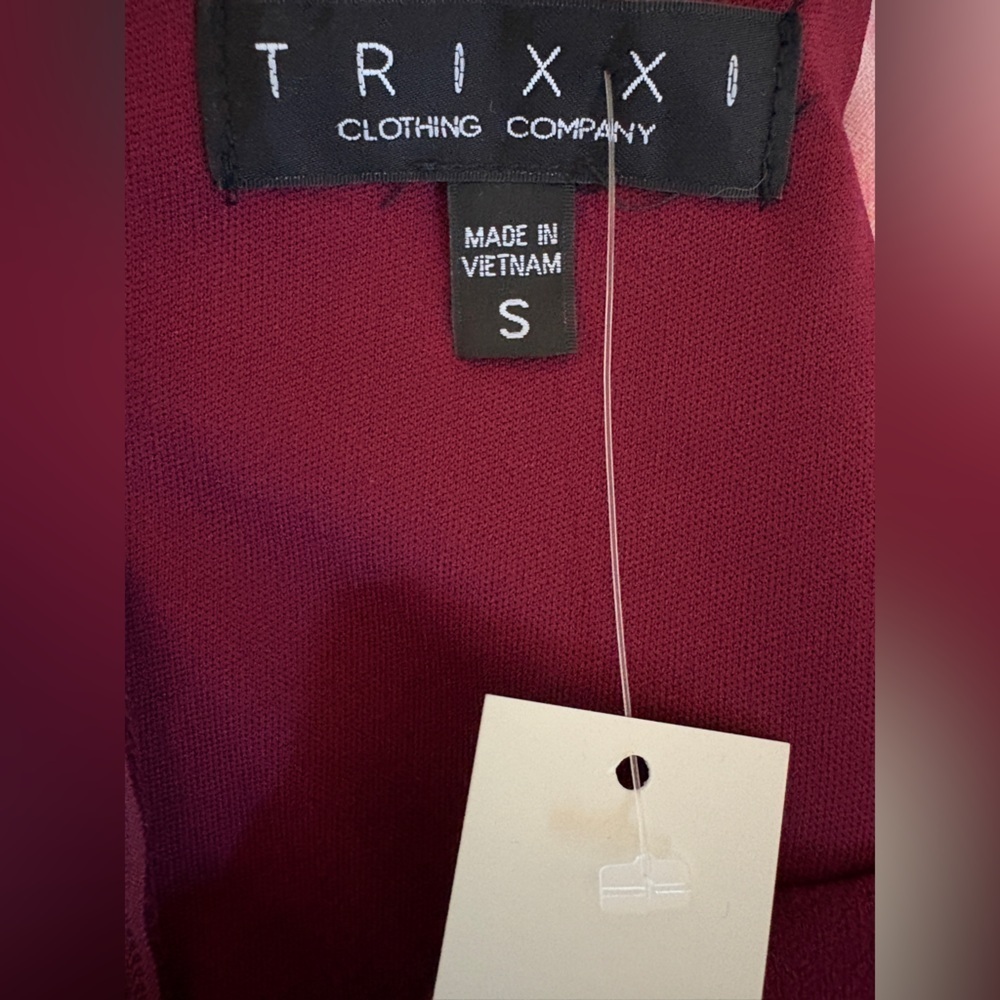 NEW w tag Trixxie Mini dress from Francesca’s in size small WINE colored - Picture 6 of 8
